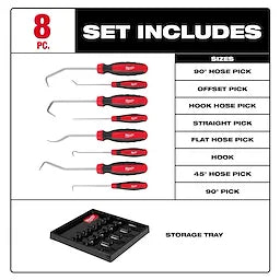 Milwaukee 48-22-9218 8pc Hook & Pick Set - Ace Tool Group - Milwaukee