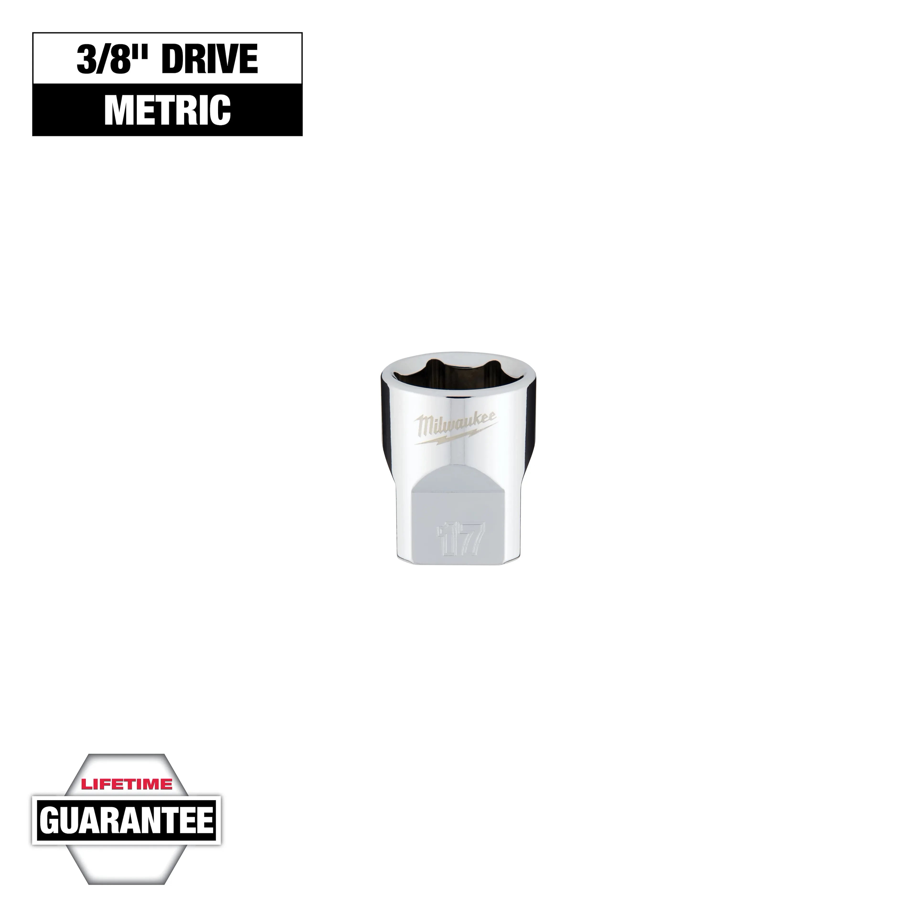 Milwaukee 45-34-9087 3/8 in. Drive 17mm Metric 6-Point Socket - Ace Tool Group - Milwaukee
