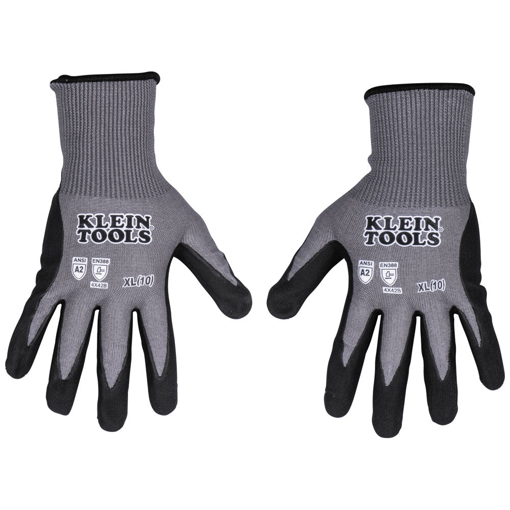 Klein 60586 A2Cut Knit Dipped Gloves, XL, 2-Pr - Ace Tool Group - Klein