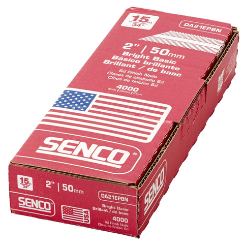 Senco DA21EPBN 15 Ga x 2 in Bright Basic Finish Nails - Ace Tool Group - Senco