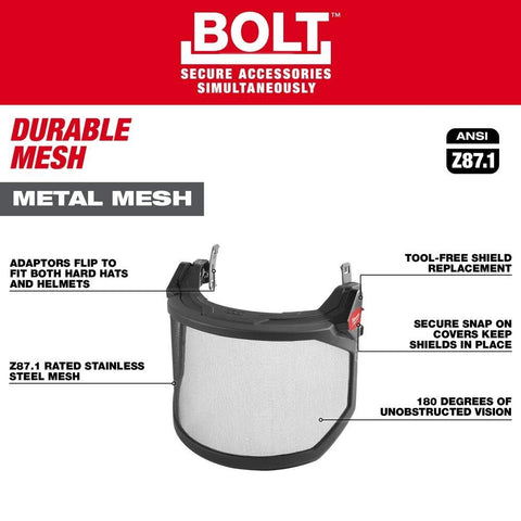 Milwaukee 48-73-1430 Face Shield - Metal Mesh - Ace Tool Group - Milwaukee