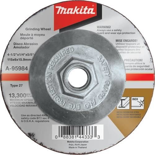 Makita A-95984 4-1/2" X 5/8"-11 X 1/4" INOX Grinding Wheel - Ace Tool Group - Makita