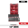 Milwaukee 49-66-6803 SHOCKWAVE Impact Duty Socket 1/2" Dr 16PC MM PACKOUT  Set - Ace Tool Group - Milwaukee