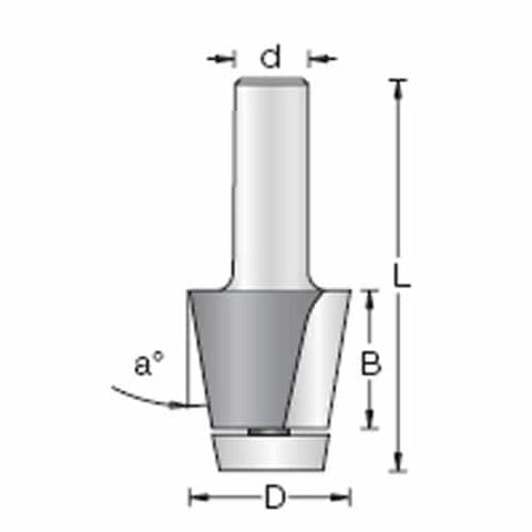 Amana Tool 57168 Bevel Bowl Bit For 874-S 1/2" Shank - Ace Tool Group - Amana Tool