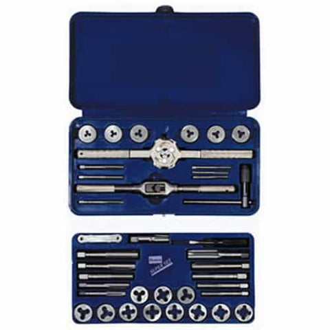 Irwin 23614 Machine Screw With Fractional Tap And Solid Round Die Set 39-Piece - Ace Tool Group - Irwin