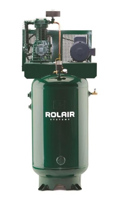 Rolair V5180K28 5 HP (230V 1-Ph) 15.3 CFM@175PSI Vertical 80 Gall Compressor - Ace Tool Group - Rolair