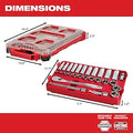 Milwaukee 48-22-9481 3/8" 28pc Ratchet and Socket Set in PACKOUT  - SAE - Ace Tool Group - Milwaukee