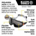 Klein 60480 Safety Goggles, Gray - Ace Tool Group - Klein