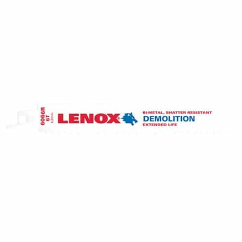 Lenox Demolition Reciprocating Saw Blade With Power Blast Technology Bi-Metal 9-Inch 6 Tpi 50/Pk - Ace Tool Group - Lenox