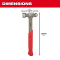 Milwaukee 48-22-9131 24oz STEEL BALL PEEN HAMMER - Ace Tool Group - Milwaukee