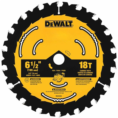 Dewalt Dwa1612Cmb 6-1/2 In. Circular Saw Blade 18T - 5Pk - Ace Tool Group - DeWalt