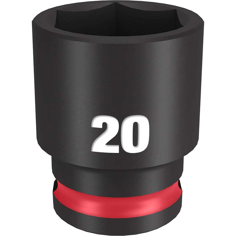 Milwaukee 49-66-6737 SHOCKWAVE Impact Duty  3/8"Drive 20MM Standard 6 Point Socket - Ace Tool Group - Milwaukee