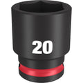 Milwaukee 49-66-6737 SHOCKWAVE Impact Duty  3/8"Drive 20MM Standard 6 Point Socket - Ace Tool Group - Milwaukee