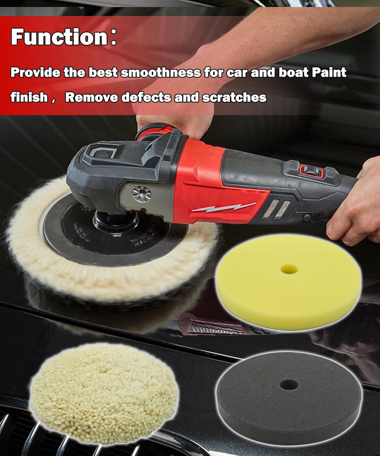 Milwaukee 49-36-2783 7" Black Foam Finishing Pad - Ace Tool Group - Milwaukee