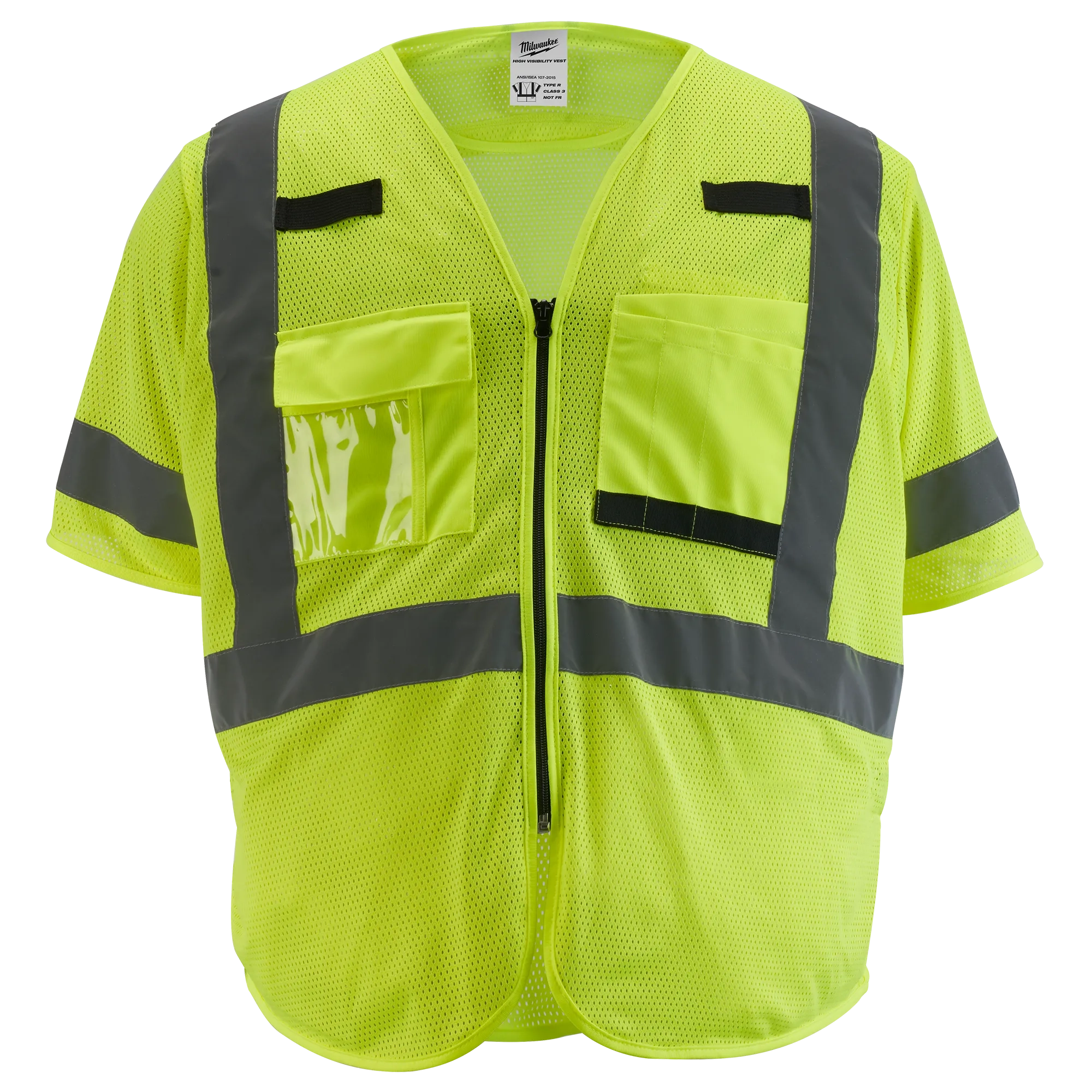 Milwaukee 48-73-5111 Class 2 High Visibility Yellow Mesh Safety Vest - 12 Pack - Ace Tool Group - Milwaukee