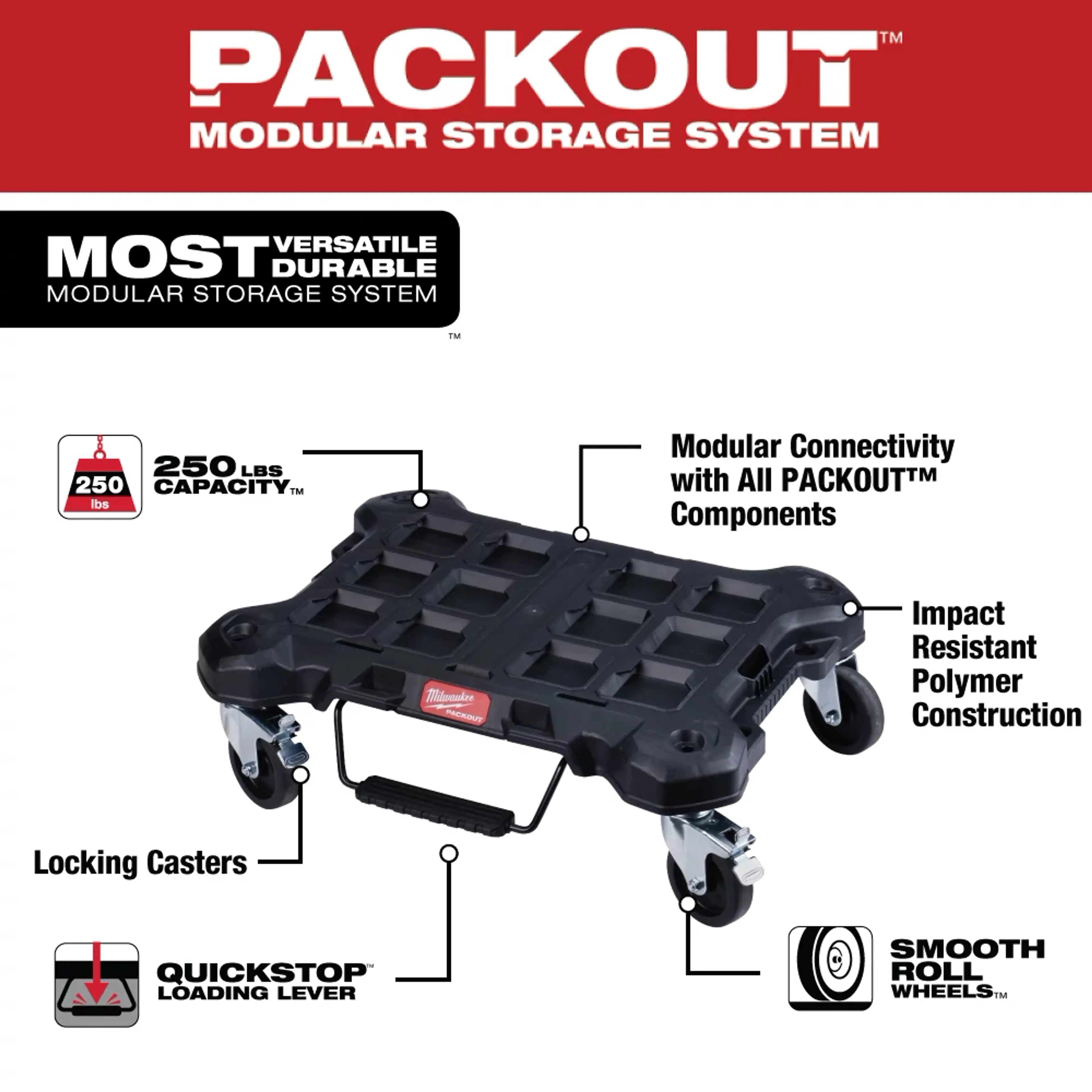 Milwaukee 48-22-8410 PACKOUT  Dolly Cart - Ace Tool Group - Milwaukee