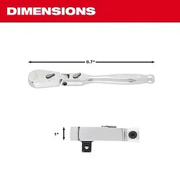 Milwaukee 48-22-9039 3/8" Drive 9" Flex Head Ratchet - Ace Tool Group - Milwaukee