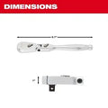 Milwaukee 48-22-9039 3/8" Drive 9" Flex Head Ratchet - Ace Tool Group - Milwaukee