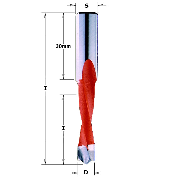 CMT 311.060.42 Two Flute Dowel Drill, 6mm - Ace Tool Group - CMT