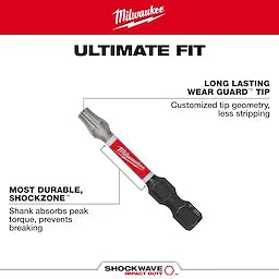Milwaukee 48-32-4437 SHOCKWAVE 1" T30 Impact Bit 2PK 3 Pack - Ace Tool Group - Milwaukee