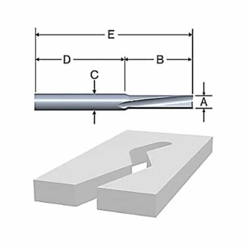 Bosch 85611M Plastic Cut Bit 1/4", 1/4" Shk., S.C. (Super) - Ace Tool Group - Bosch