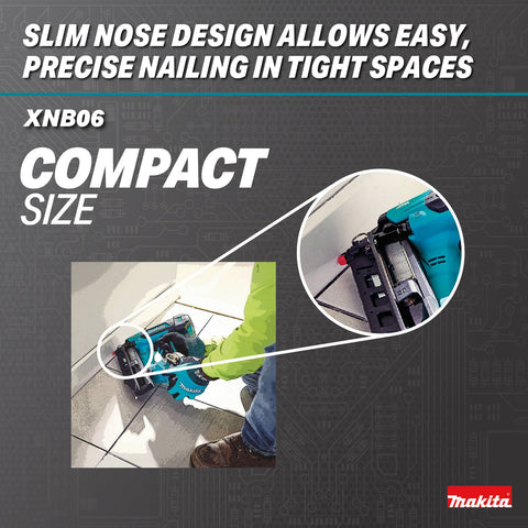 Makita XNB06Z 18V LXT 2-1/2 Angled Finish Nailer - Ace Tool Group - Makita
