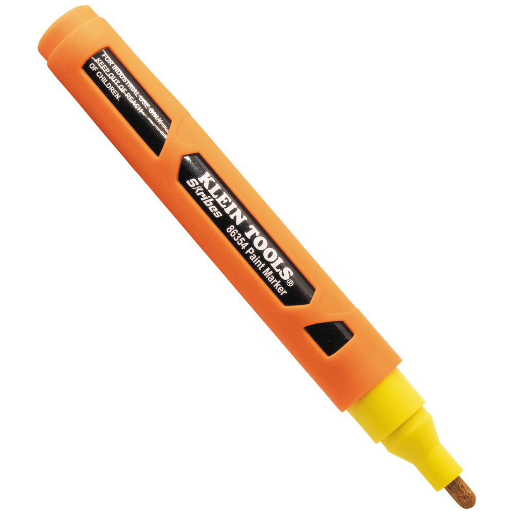 Klein 86354 Skribes Paint Marker, Yellow - Ace Tool Group - Klein