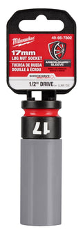 Milwaukee 49-66-7802 SHOCKWAVE Impact Duty 1/2 Drive 17MM Metric Lug Nut Wheel Socket - Ace Tool Group - Milwaukee