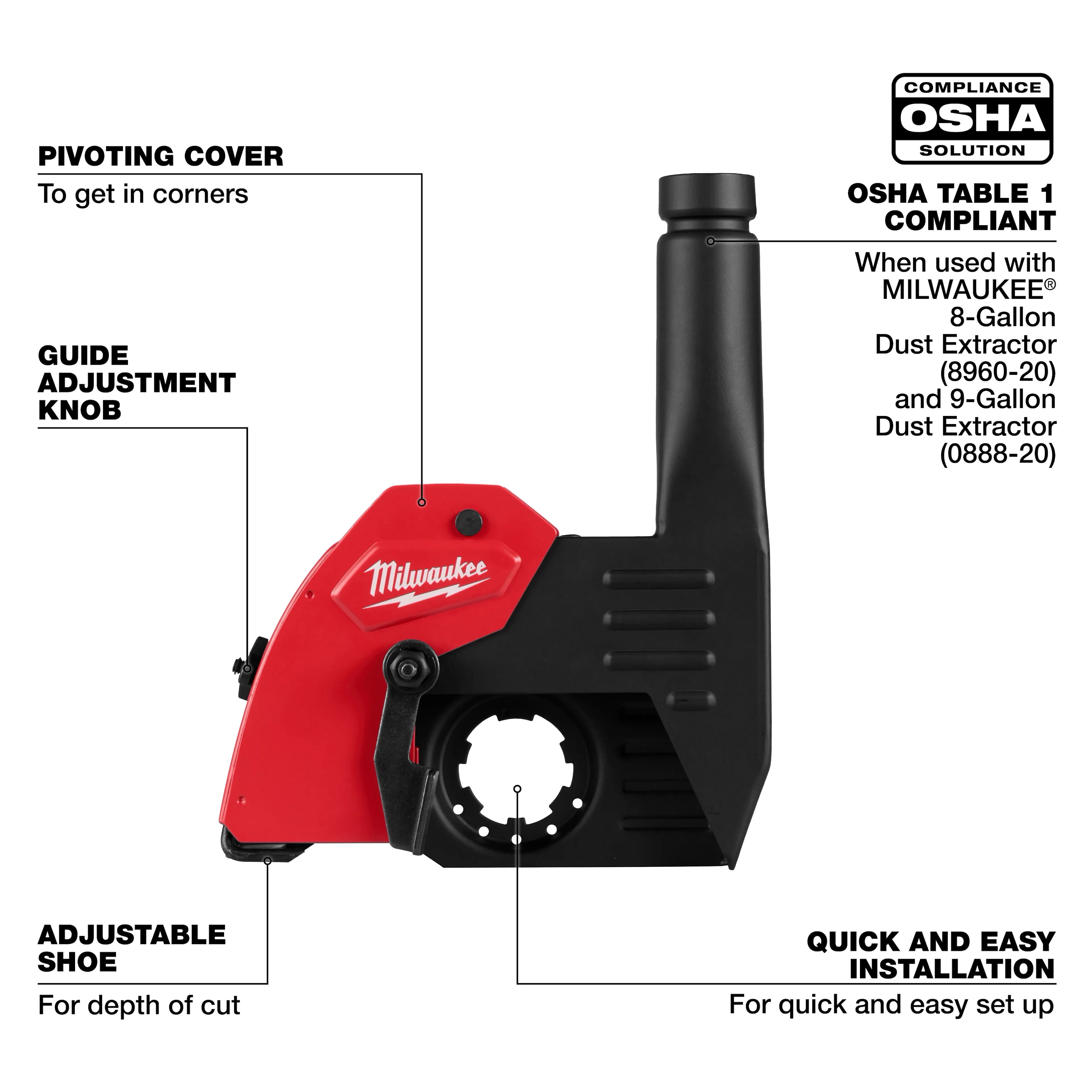 Milwaukee 49-40-6215 6" Tuckpointing Shroud - Ace Tool Group - Milwaukee