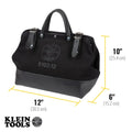 Klein 510212BLK Tool Bag, Black Canvas, 12-Inch - Ace Tool Group - Klein