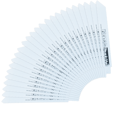 Makita 723067-A-25 6 in. Metal Cutting Recipro Saw Blade, 24TPI, 25/pk - Ace Tool Group - Makita