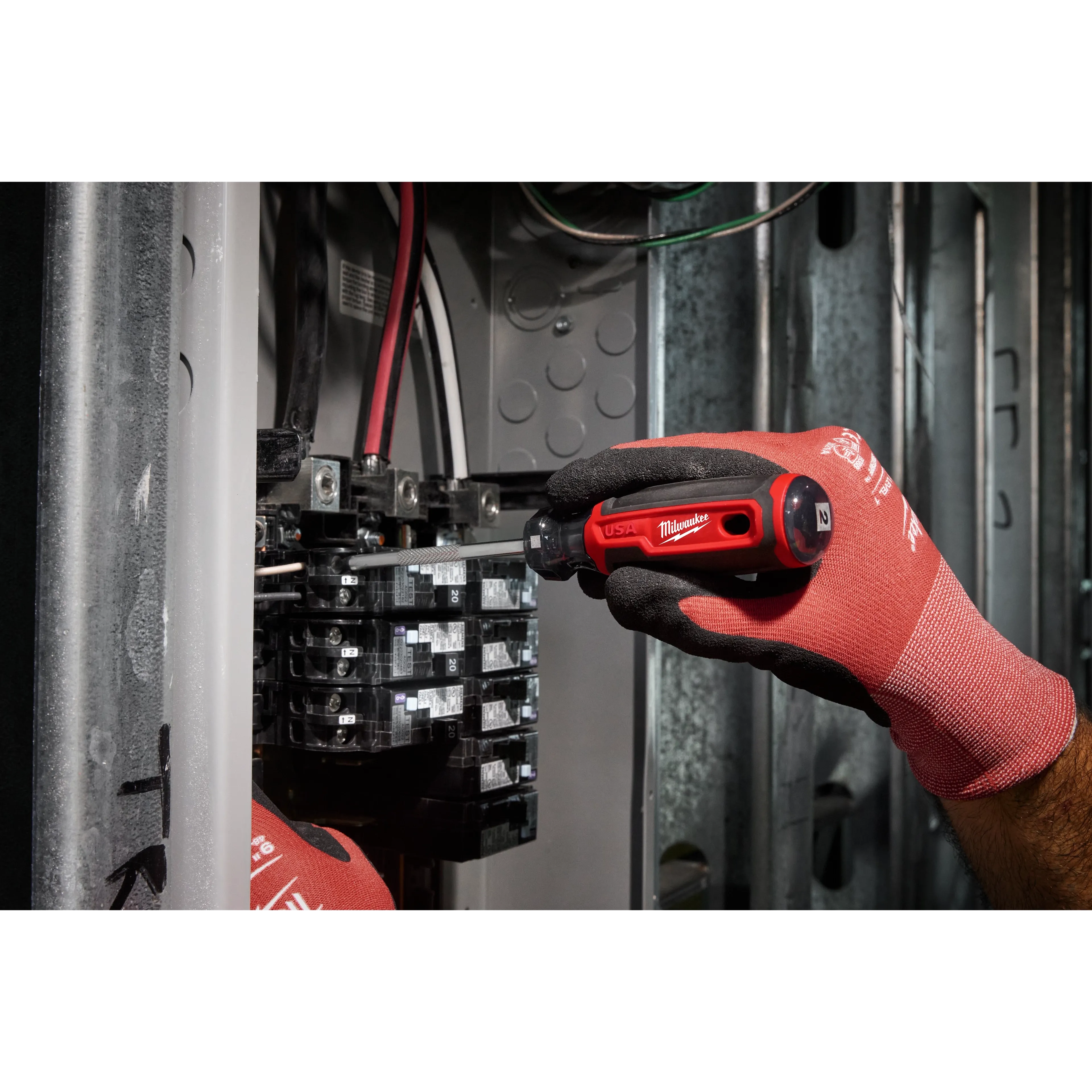 Milwaukee MT220 #2 Square 8" Cushion Grip Screwdriver (USA) - Ace Tool Group - Milwaukee