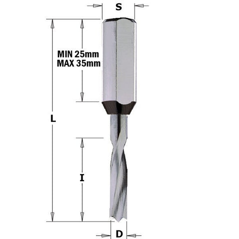 CMT 310.530.21 Solid Carbide Dowel Drill, 3mm (1/8-Inch) - Ace Tool Group - CMT