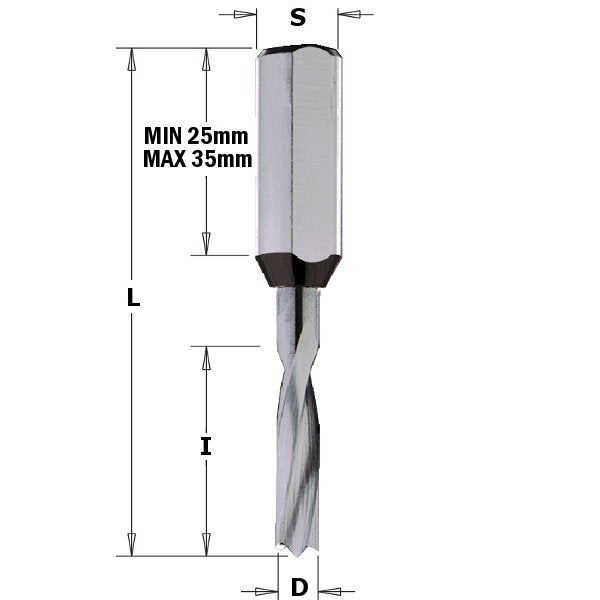 CMT 310.020.22 Carbide Dowel Drill, 2mm Diameter - Ace Tool Group - CMT