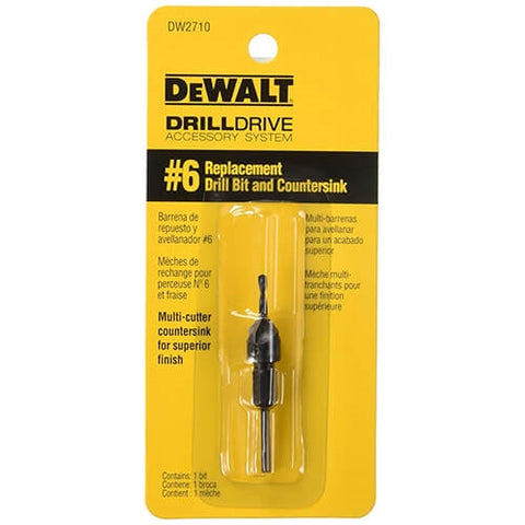 Dewalt Dw2710 No. 6 Drill Bit And Countersink (5 Pack) - Ace Tool Group - DeWalt