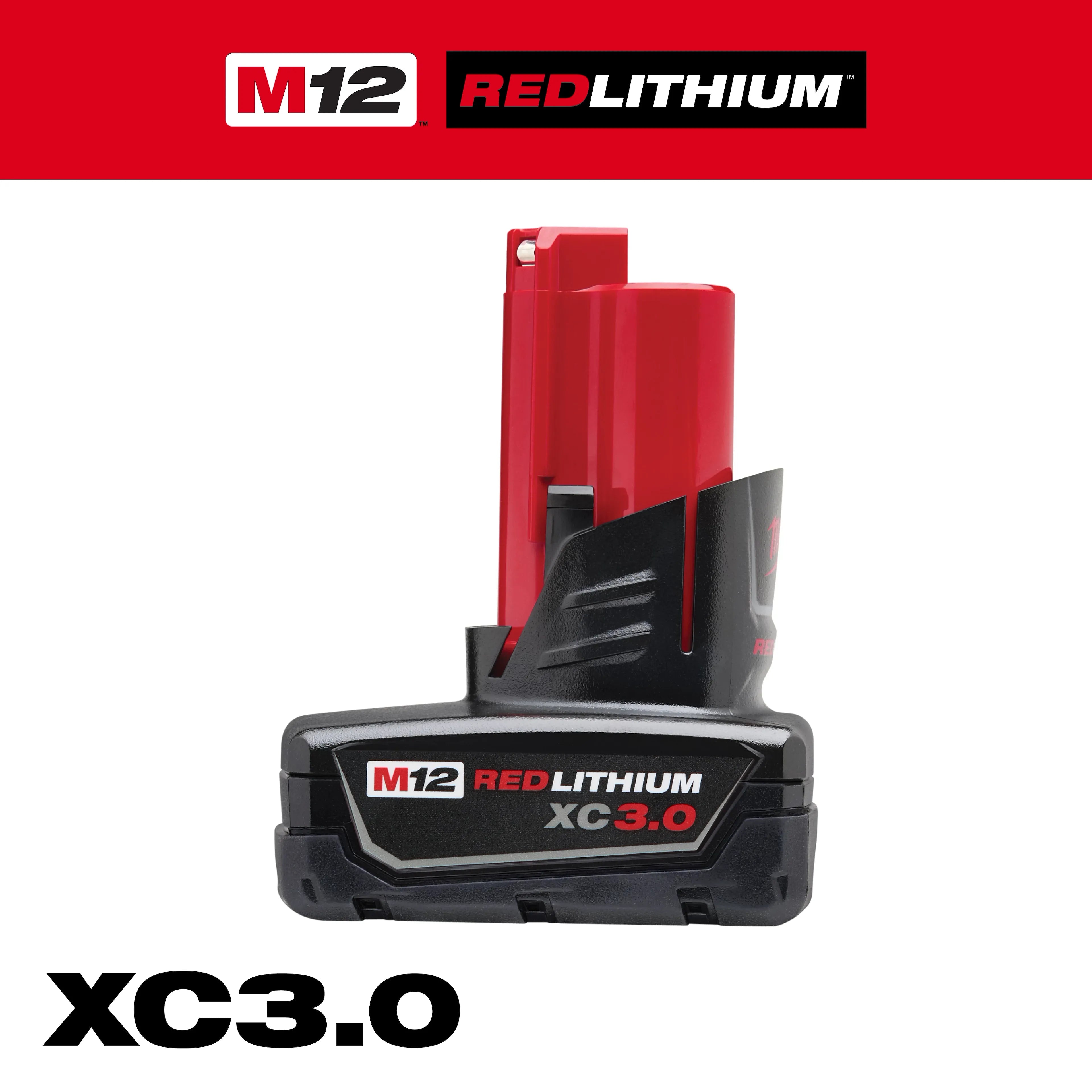 Milwaukee 48-11-2402 M12 REDLITHIUM XC 3.0Ah High Capacity Battery Pack - Ace Tool Group - Milwaukee