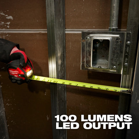 Milwaukee 48-22-0428 25ft Tape Measure w/ 100L Light