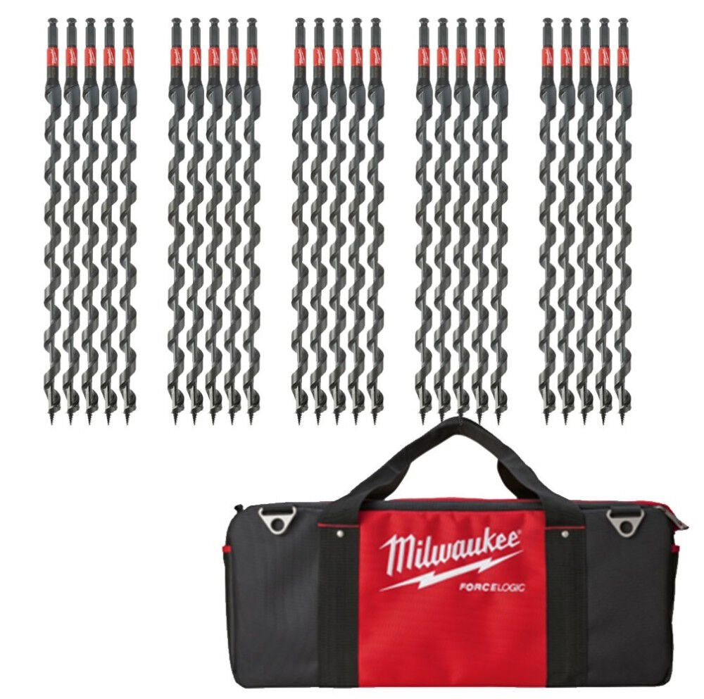 Milwaukee 48-13-6795 11/16"x18" Lineman's Utility Auger 25PK - Ace Tool Group - Milwaukee