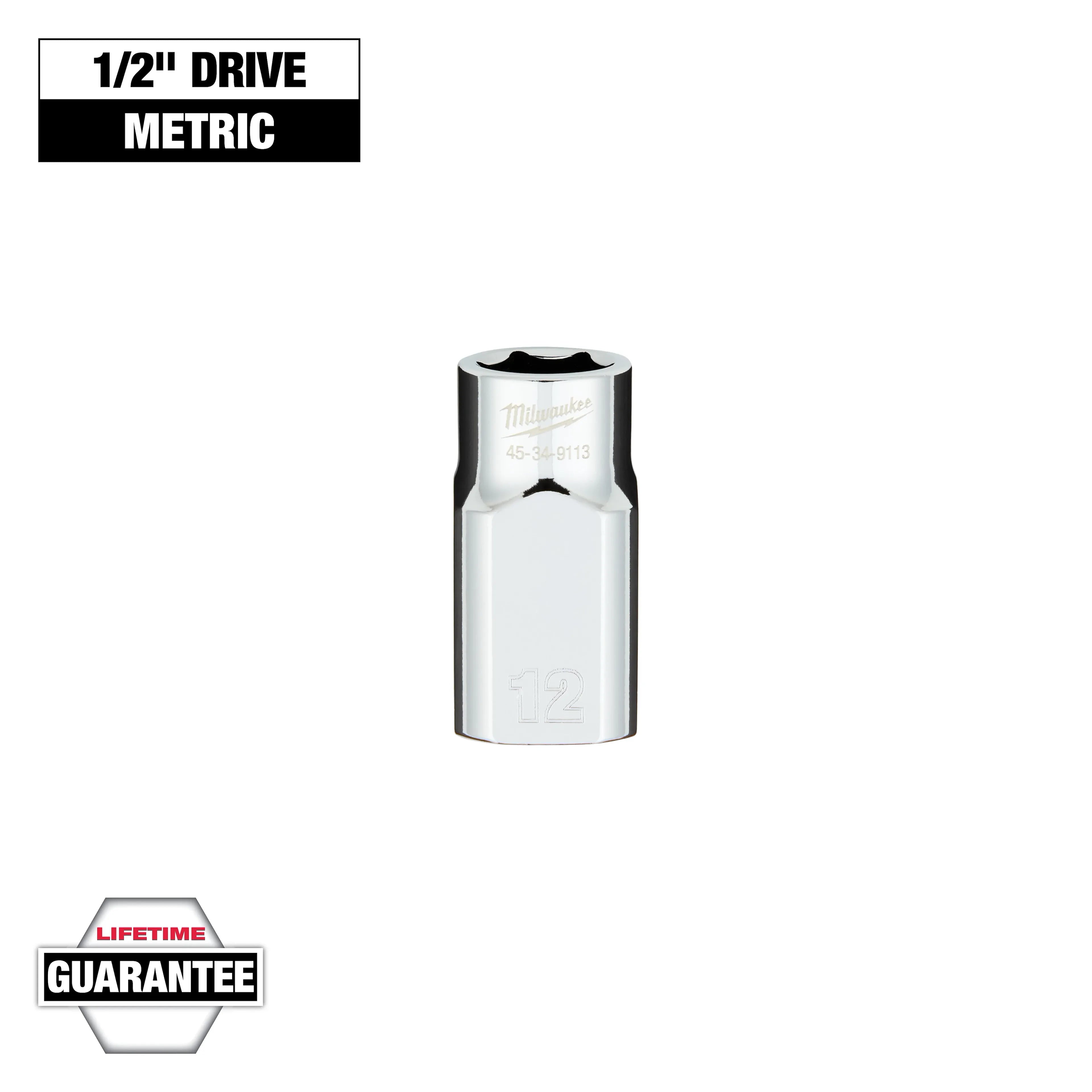 Milwaukee 45-34-9113 1/2" DRIVE 12MM SOCKET - Ace Tool Group - Milwaukee