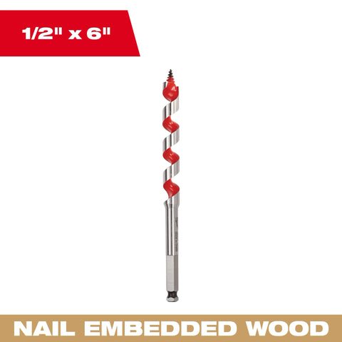 Milwaukee 48-13-0503 1/2" x 6" Ship Auger Bit