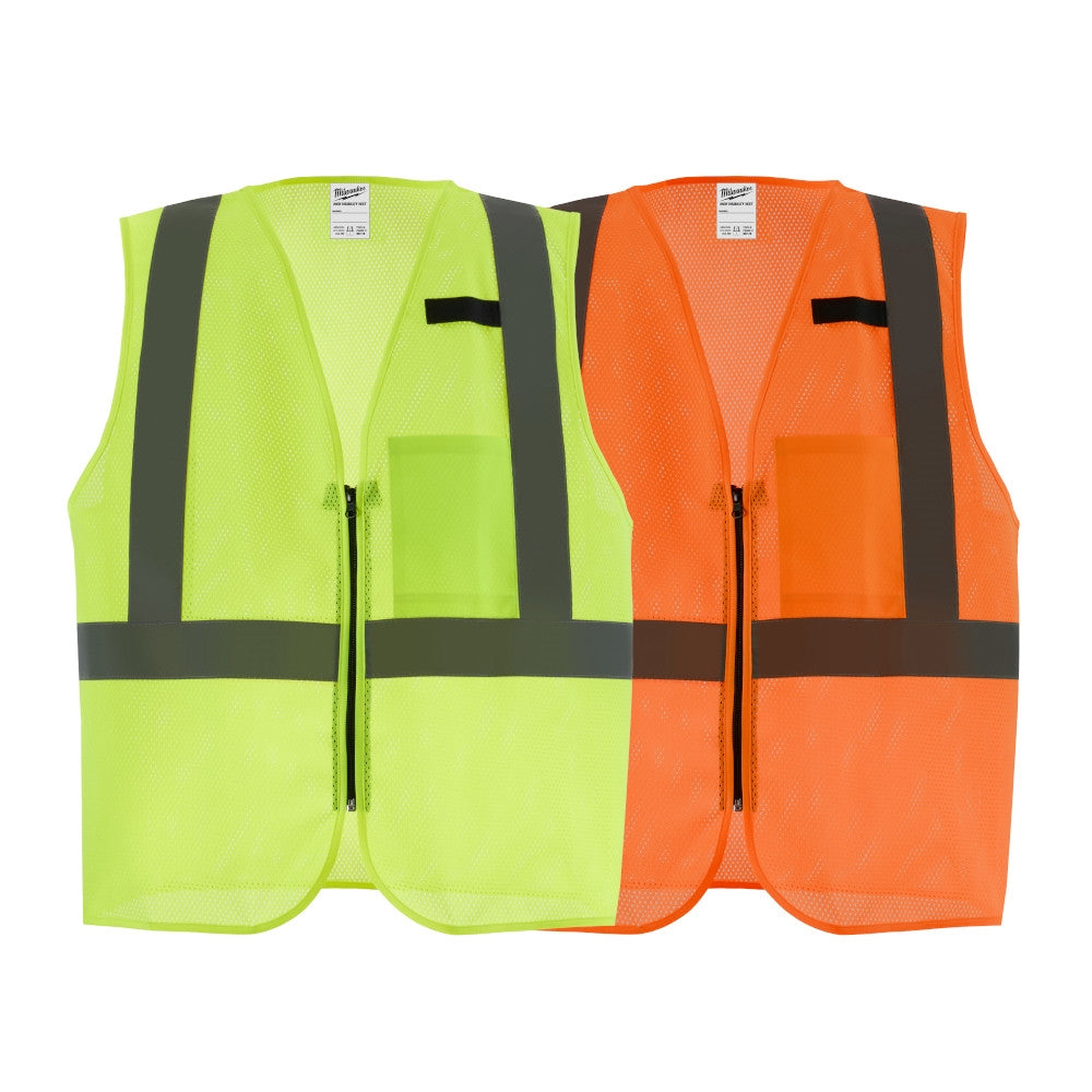 Milwaukee Class 2 High Visibility Orange  Mesh One Pocket Safety Vest - S/M (CSA) - Ace Tool Group - Milwaukee