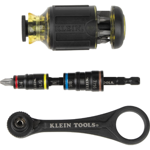 Klein 85515HD Mini-Ratchet, Multi-Bit Driver Set - Ace Tool Group - Klein