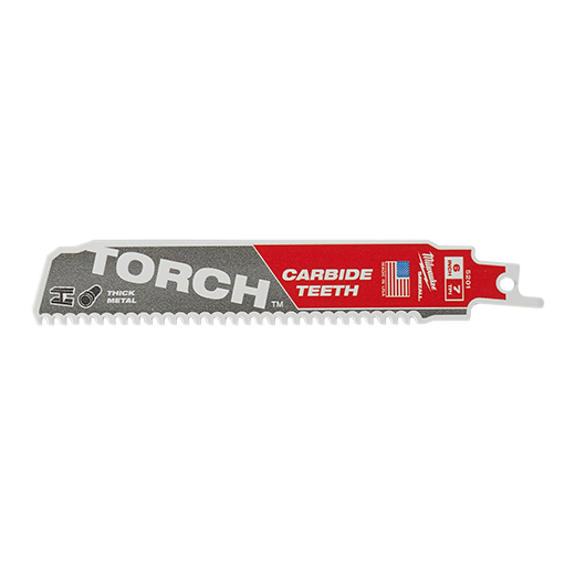 Milwaukee 48-00-8501 6" 7TPI The TORCH with Carbide Teeth SAWZALL Blade 25PK - Ace Tool Group - Milwaukee