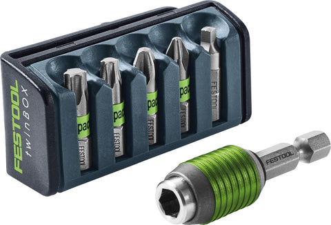 Festool 204384 5-Piece Impact Bit Set w/ Lockable Impact Bit Holder - Ace Tool Group - Festool