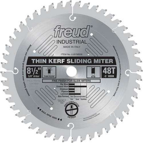 Freud Tools 8-1/2" Thin Kerf Sliding Compound Miter Saw Blade - Ace Tool Group - Freud
