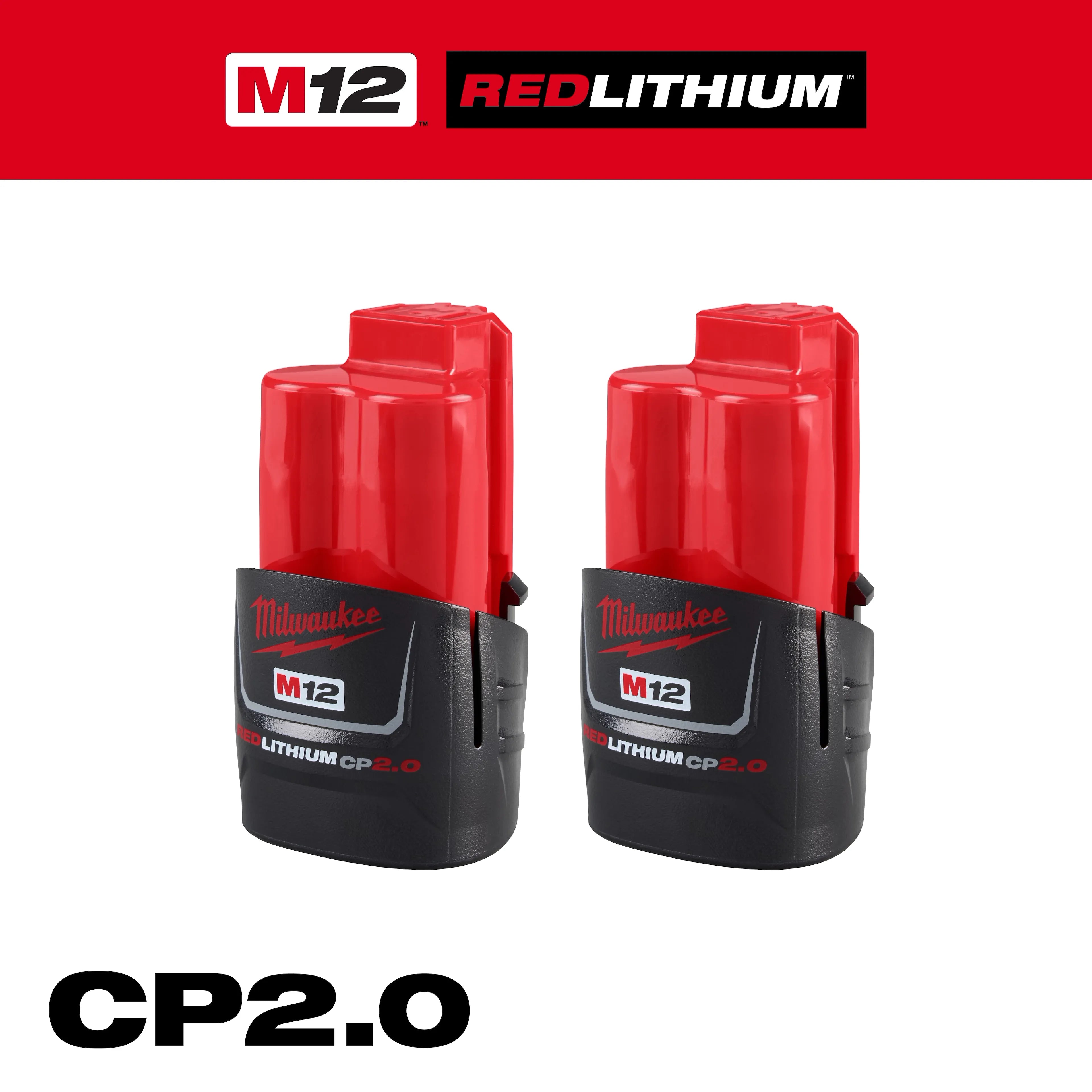 Milwaukee 48-11-2422 M12™ REDLITHIUM™ CP2.0 Battery Two Pack - Ace Tool Group - Milwaukee