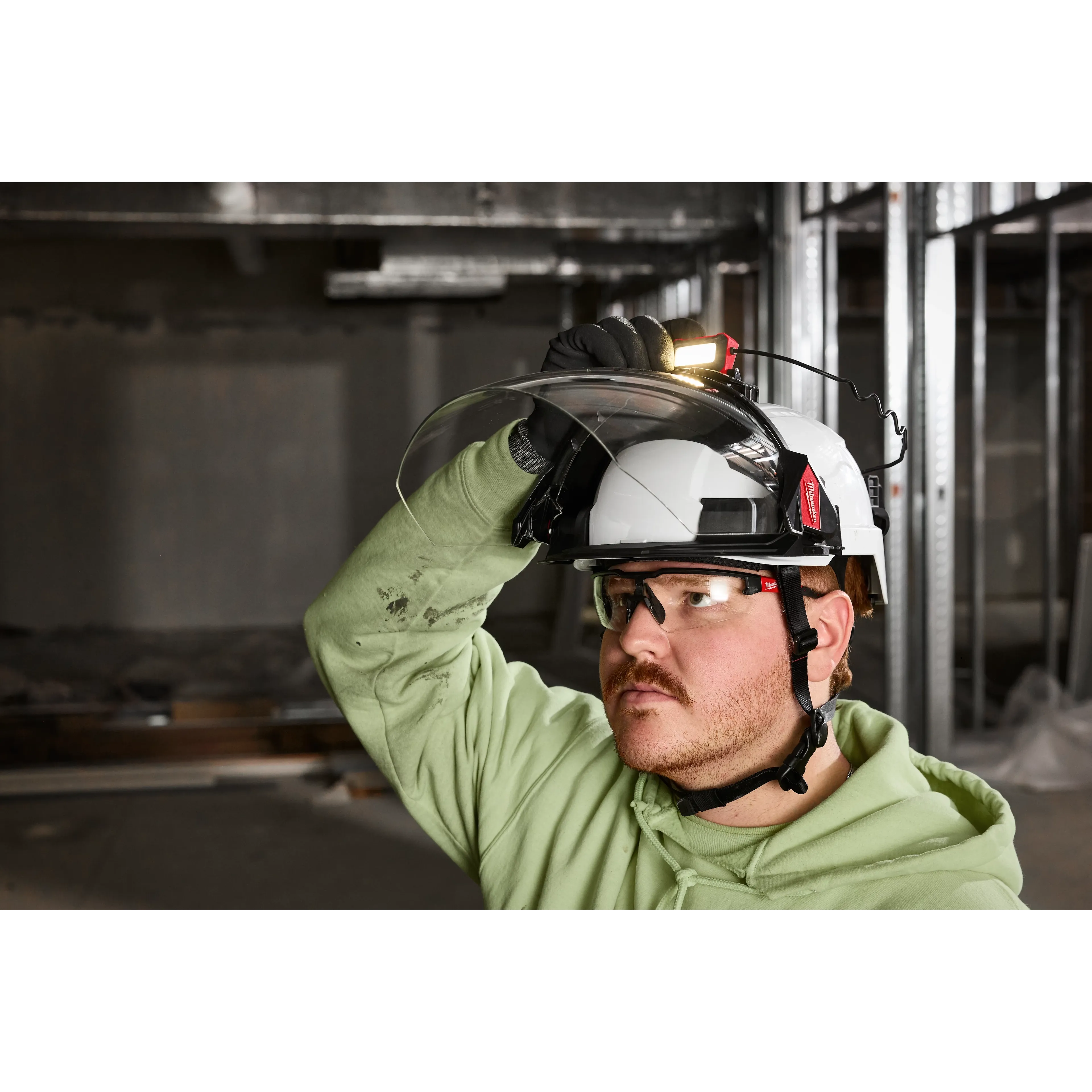 BOLT Gasketed Full Face Shield - Clear Dual Coat Lens (Compatible with Milwaukee 48-73-1422 ® BOLT Safety Helmets & BOLT Hard Hats) - Ace Tool Group - Milwaukee