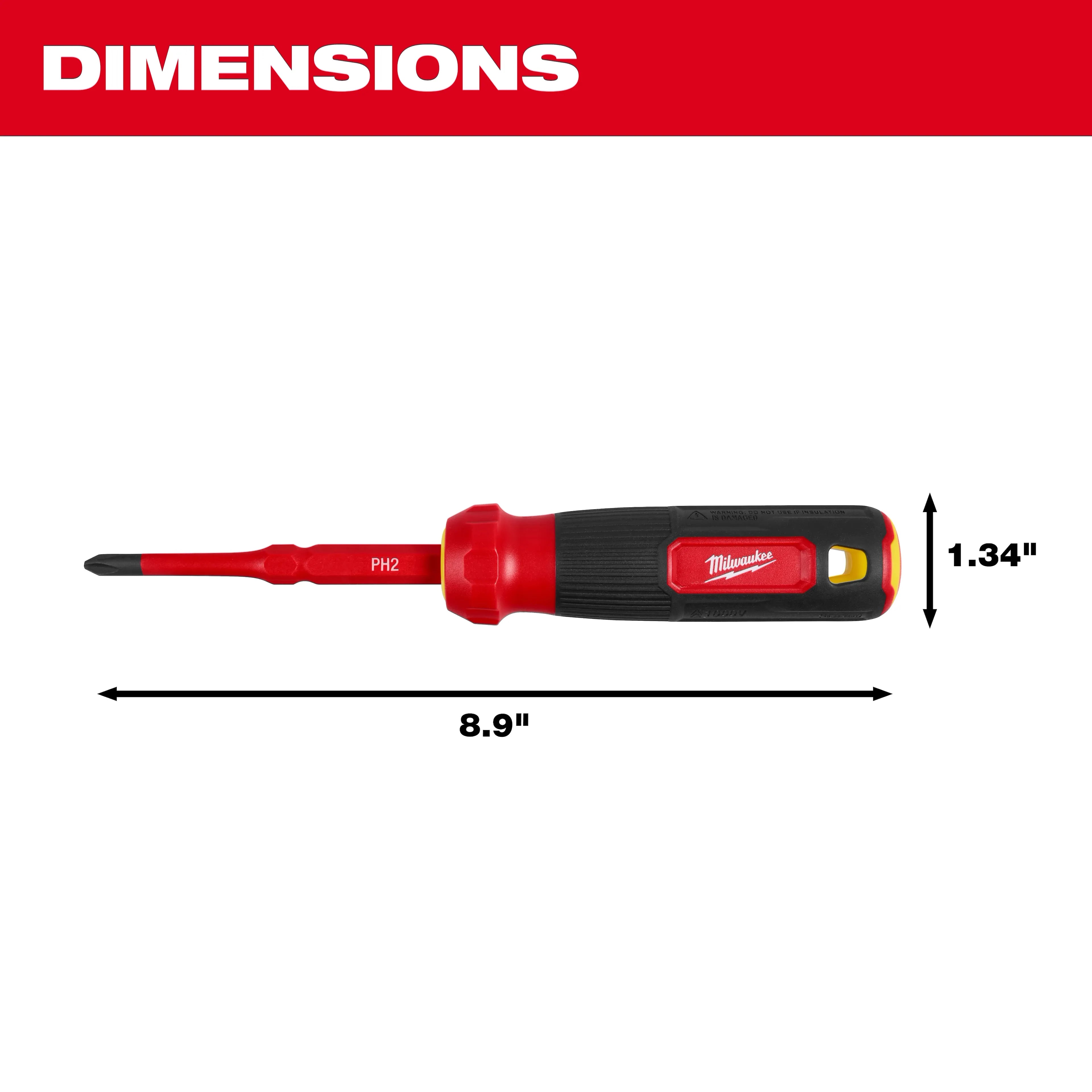 Milwaukee 48-22-2201 2-in-1 1000V Insulated Flip Shank Multi-Bit Screwdriver - Ace Tool Group - Milwaukee