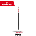 Milwaukee 48-32-4800 SHOCKWAVE 6 in. Phillips #1 Impact Driver Bit 3 Pack - Ace Tool Group - Milwaukee