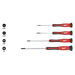 Milwaukee 48-22-2604 4 PC Precision Screwdriver Set - Ace Tool Group - Milwaukee